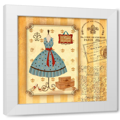 Le Vogue Boulevard White Modern Wood Framed Art Print by Carroll, Jane