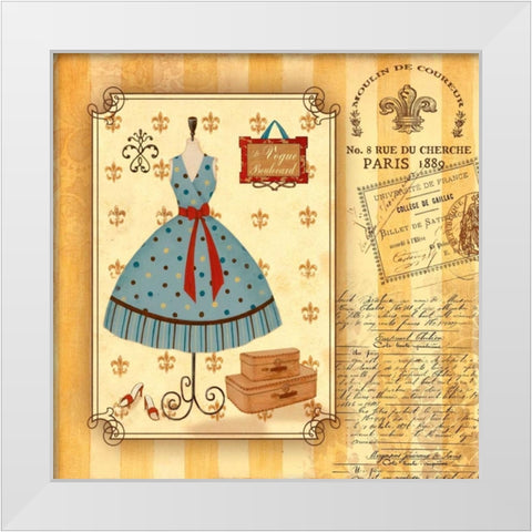 Le Vogue Boulevard White Modern Wood Framed Art Print by Carroll, Jane