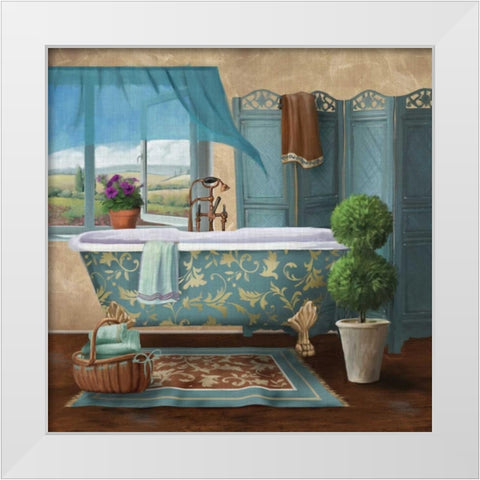 A Little Me Time I White Modern Wood Framed Art Print by Knutsen, Conrad