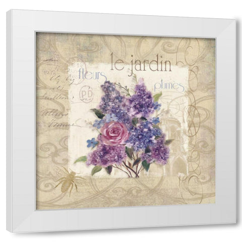 Le Jardin White Modern Wood Framed Art Print by Robinson, Carol