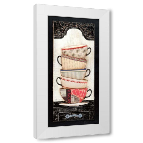 Coffee in Rome White Modern Wood Framed Art Print by Tava Studios
