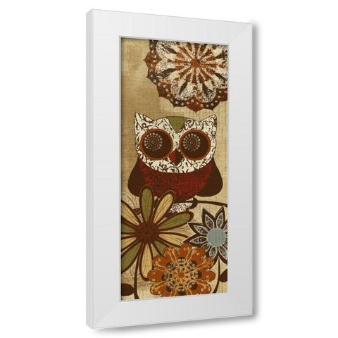 Owls Wisdom II White Modern Wood Framed Art Print by Craven, Katrina