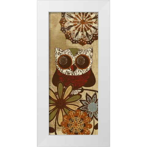 Owls Wisdom II White Modern Wood Framed Art Print by Craven, Katrina