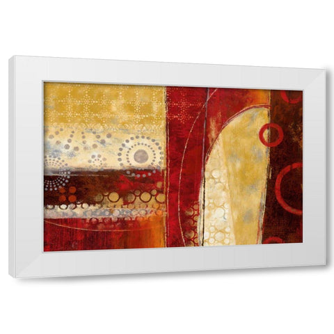 Dance of Light II White Modern Wood Framed Art Print by Nan