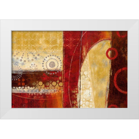 Dance of Light II White Modern Wood Framed Art Print by Nan