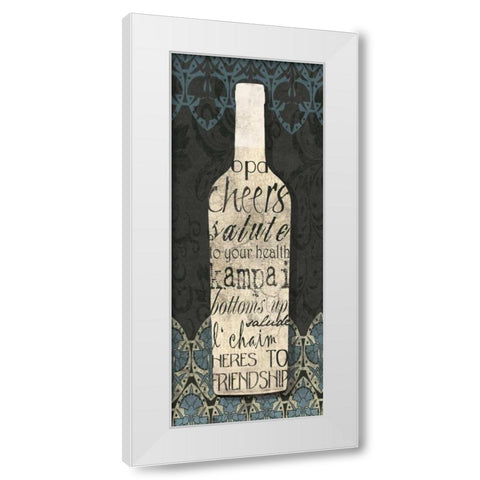 Wine Collection I White Modern Wood Framed Art Print by Robinson, Carol