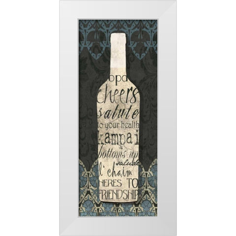 Wine Collection I White Modern Wood Framed Art Print by Robinson, Carol