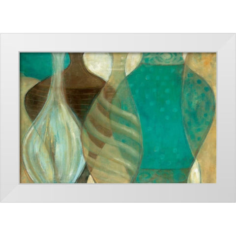 Vessels Of Glass White Modern Wood Framed Art Print by Robinson, Carol
