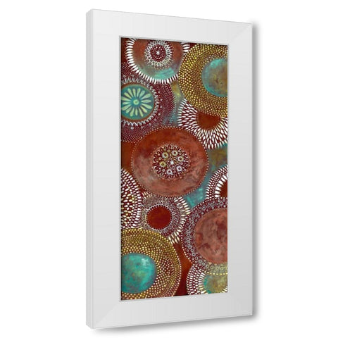 Batik I White Modern Wood Framed Art Print by Tava Studios