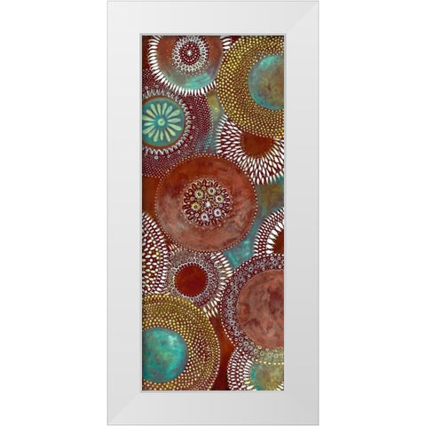 Batik I White Modern Wood Framed Art Print by Tava Studios