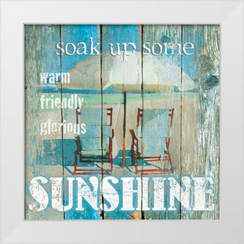 Sunshine White Modern Wood Framed Art Print by Robinson, Carol