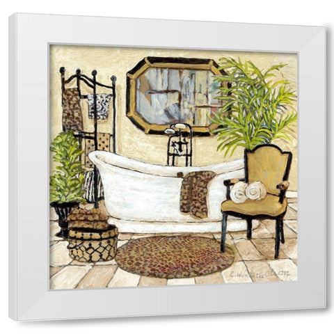 Touch of Exotic I White Modern Wood Framed Art Print by Olson, Charlene