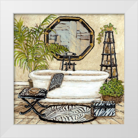 Touch of Exotic II White Modern Wood Framed Art Print by Olson, Charlene