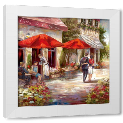 Cafe Afternoon I White Modern Wood Framed Art Print by Nan