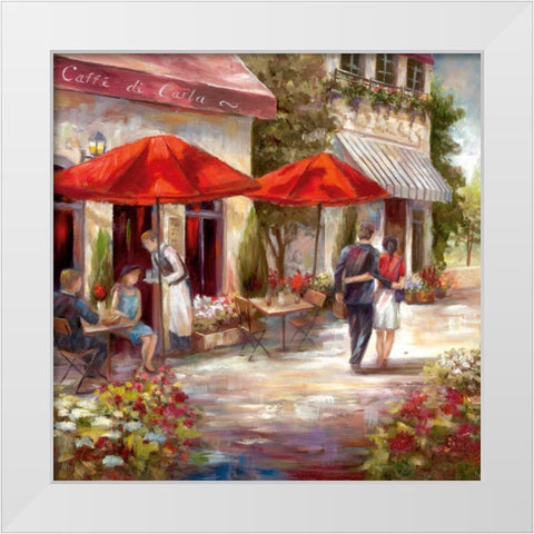 Cafe Afternoon I White Modern Wood Framed Art Print by Nan