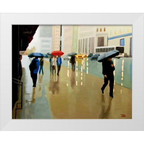 New York State Of White Modern Wood Framed Art Print by Hamilton, Tate