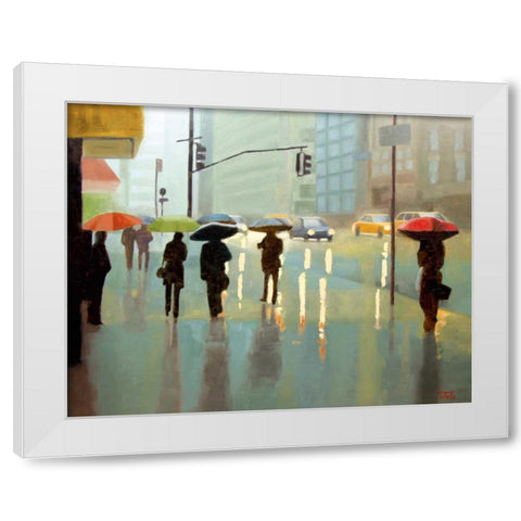 New York Reality White Modern Wood Framed Art Print by Hamilton, Tate