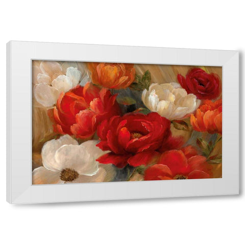 Jardin De Corail White Modern Wood Framed Art Print by Nan