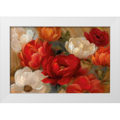 Jardin De Corail White Modern Wood Framed Art Print by Nan