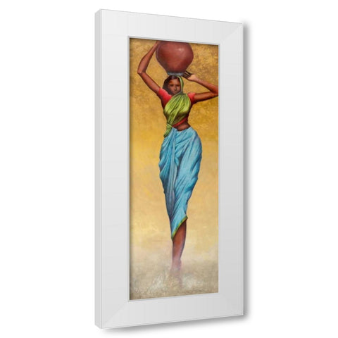 Village Well II White Modern Wood Framed Art Print by Yelder, Herschel