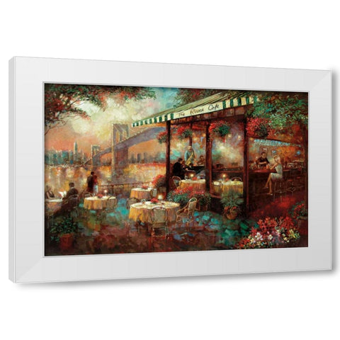 The River Cafe White Modern Wood Framed Art Print by Manning, Ruane
