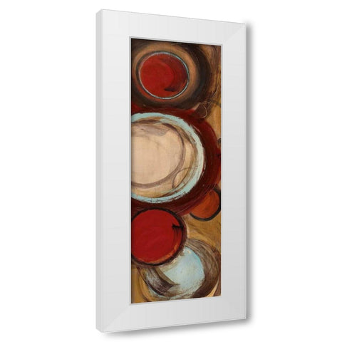 Encircled I White Modern Wood Framed Art Print by Alldredge, Joy