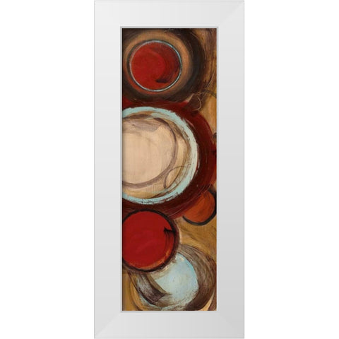 Encircled I White Modern Wood Framed Art Print by Alldredge, Joy