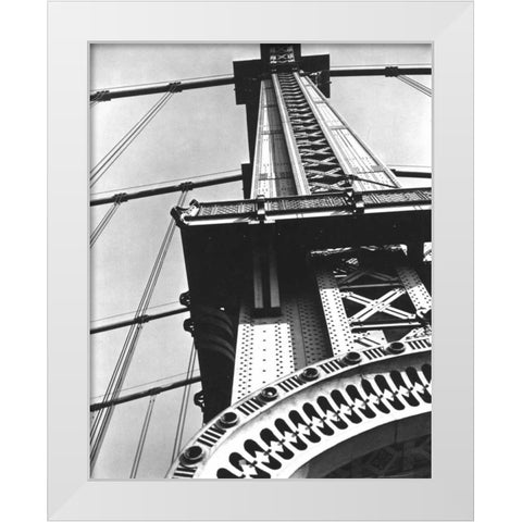 Eiffel Tower White Modern Wood Framed Art Print by F Rosenstiels Widow and Son