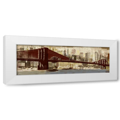 To Brooklyn White Modern Wood Framed Art Print by Mosher, Kyle