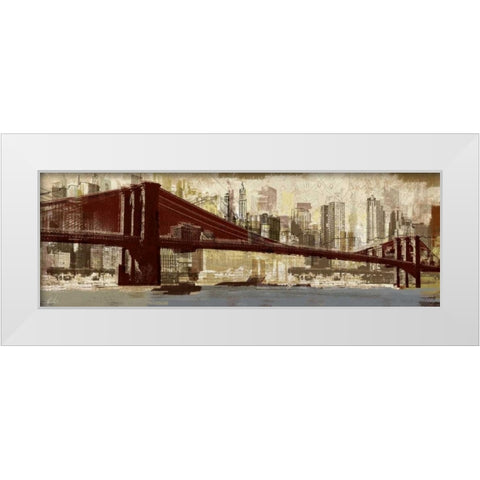To Brooklyn White Modern Wood Framed Art Print by Mosher, Kyle
