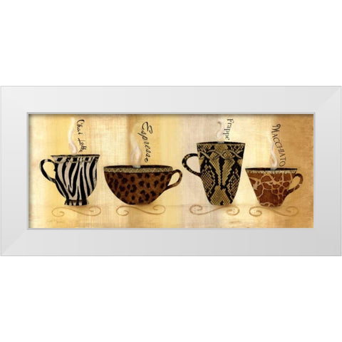 Cafe Exotica I White Modern Wood Framed Art Print by Tava Studios