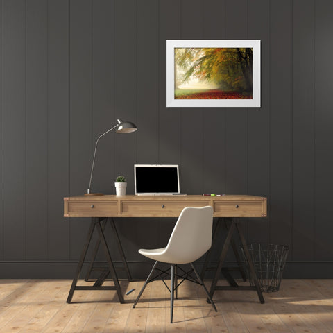 Your Beauty Silences Me White Modern Wood Framed Art Print by Weisz, Irene