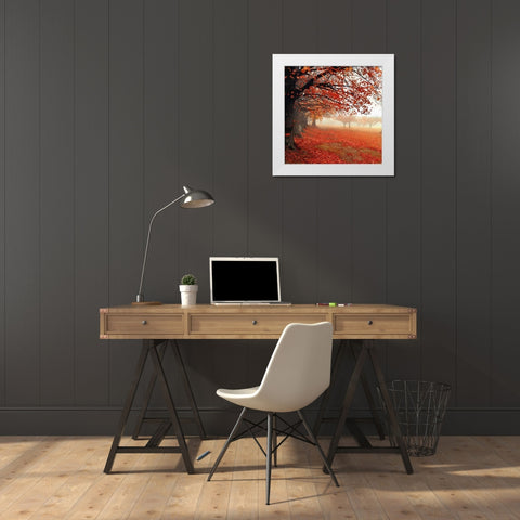 All For Show White Modern Wood Framed Art Print by Weisz, Irene