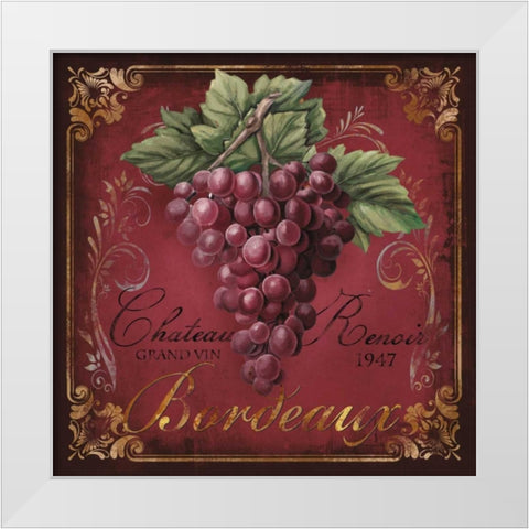 Chateau Renoir White Modern Wood Framed Art Print by Knutsen, Conrad