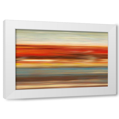 Linear Landscape White Modern Wood Framed Art Print by Tava Studios
