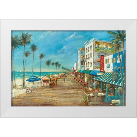 A Day On White Modern Wood Framed Art Print by Manning, Ruane