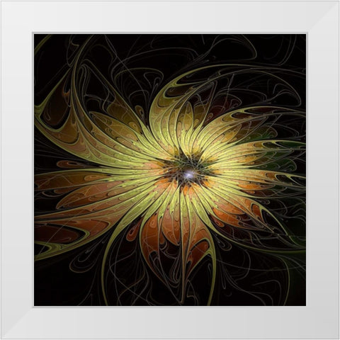 Bright Flower White Modern Wood Framed Art Print by Moore, Amanda
