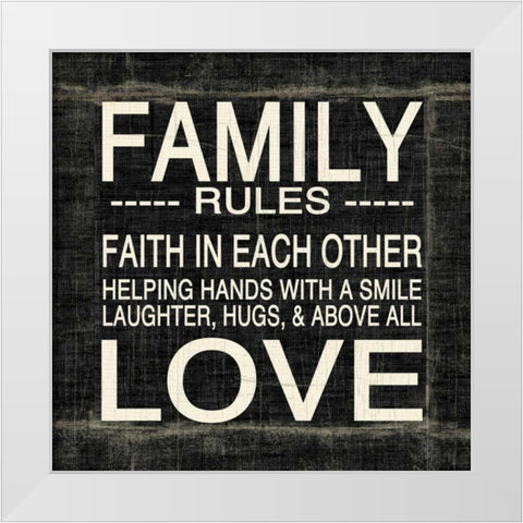 Family White Modern Wood Framed Art Print by Donovan, Kelly