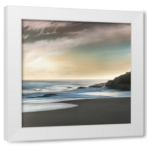 Tranquil Waters White Modern Wood Framed Art Print by Calascibetta, Mike
