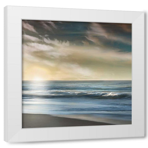 Suns Dying White Modern Wood Framed Art Print by Calascibetta, Mike