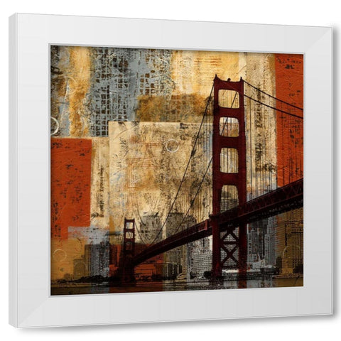 Bay Bridge White Modern Wood Framed Art Print by Craven, Katrina