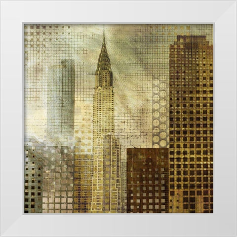 Chrysler Building White Modern Wood Framed Art Print by Craven, Katrina