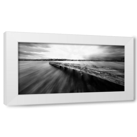 Measured By The Time White Modern Wood Framed Art Print by Reed, Aaron