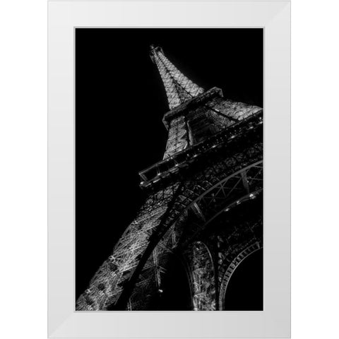 Eiffel Tower White Modern Wood Framed Art Print by Garbeck, George