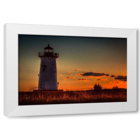 Edgartown Lighthouse White Modern Wood Framed Art Print by Garbeck, George