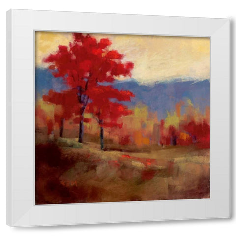 Fall Splendor I White Modern Wood Framed Art Print by Margulis, Karen