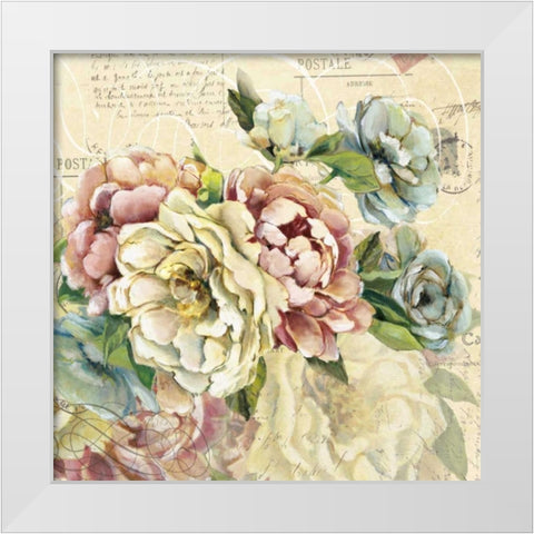 Scented Letter II White Modern Wood Framed Art Print by Robinson, Carol