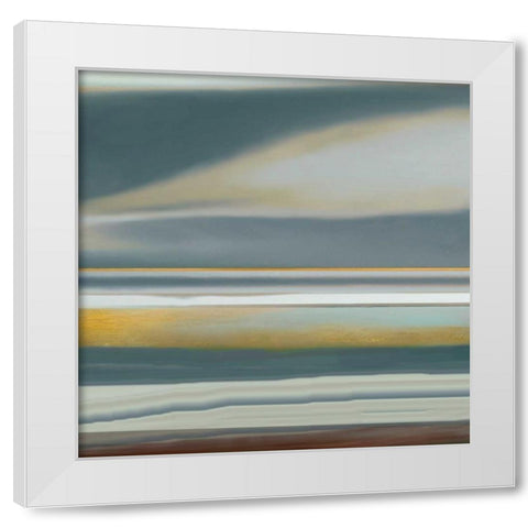Silver Sea and Brown White Modern Wood Framed Art Print by Jill, Susan