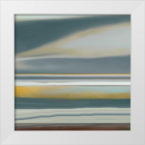 Silver Sea and Brown White Modern Wood Framed Art Print by Jill, Susan