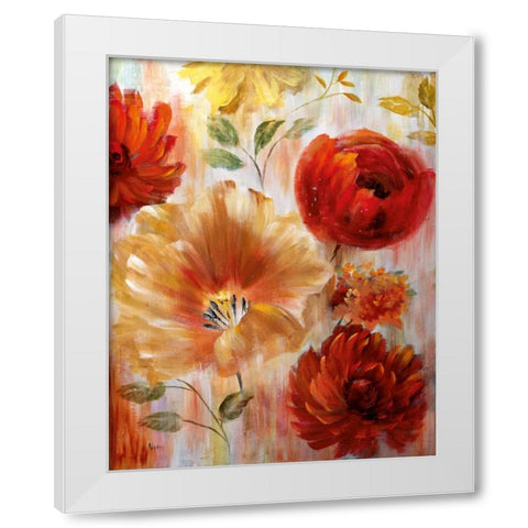 Touched By Sunlight White Modern Wood Framed Art Print by Nan